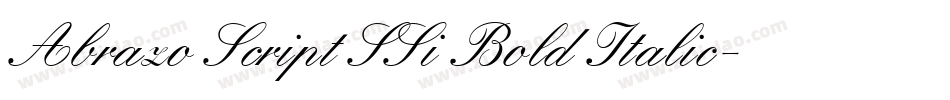 Abrazo Script SSi Bold Italic字体转换